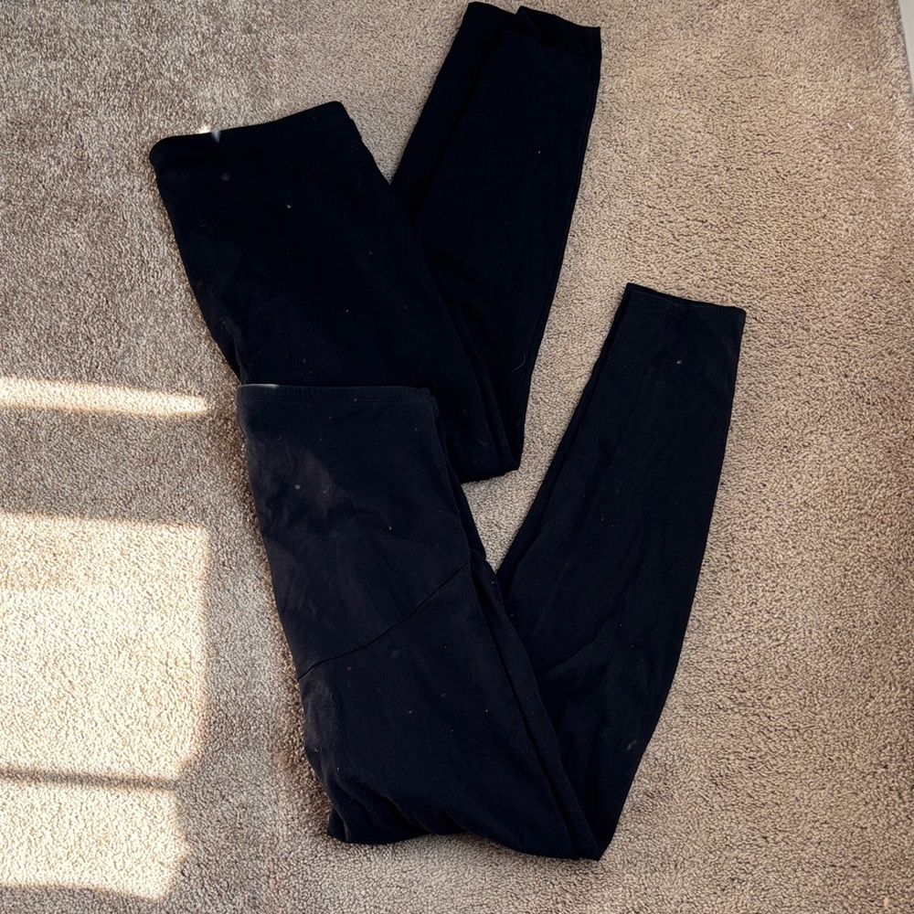 a:glow Black High-Rise Leggings